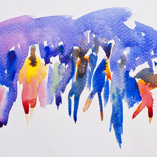 people watercolor